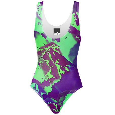 Deep Purple Paint One Piece Swimsuit