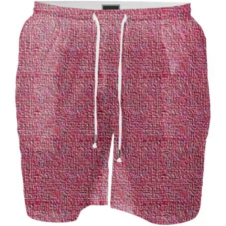 Pink Textured Swim Shorts