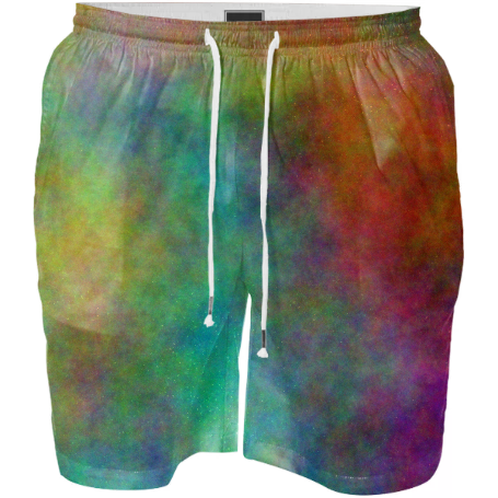 Colorful Space Swim Shorts