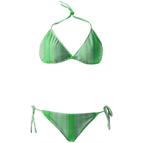 Green Stripes Bikini